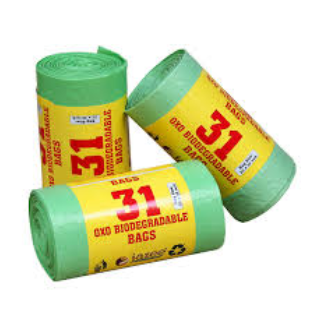 OXXY BIODEGRADABLE REFUSE SACK DRAWTAPE YELLOW